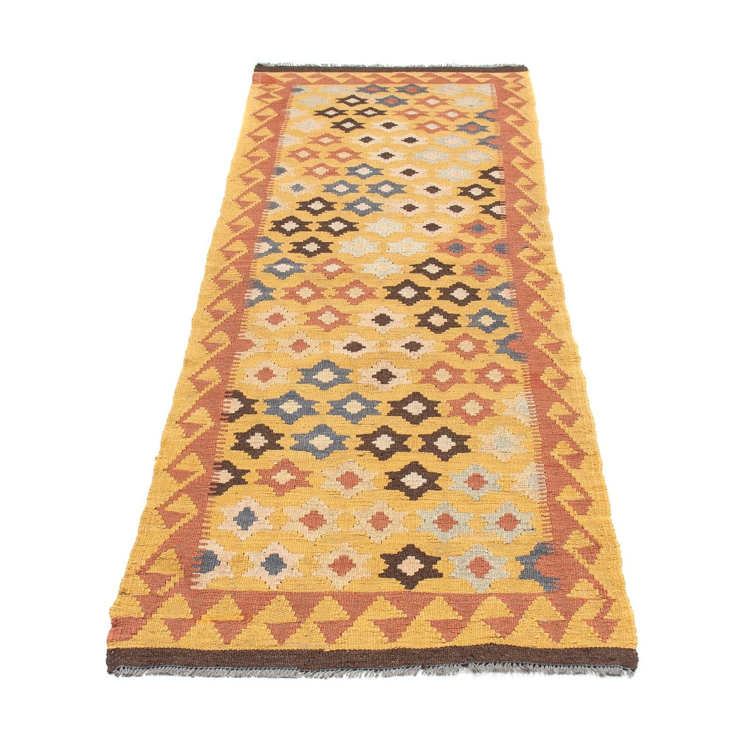 Løber Kelim Carpet - Splash - 210 x 64 cm - flerfarvet