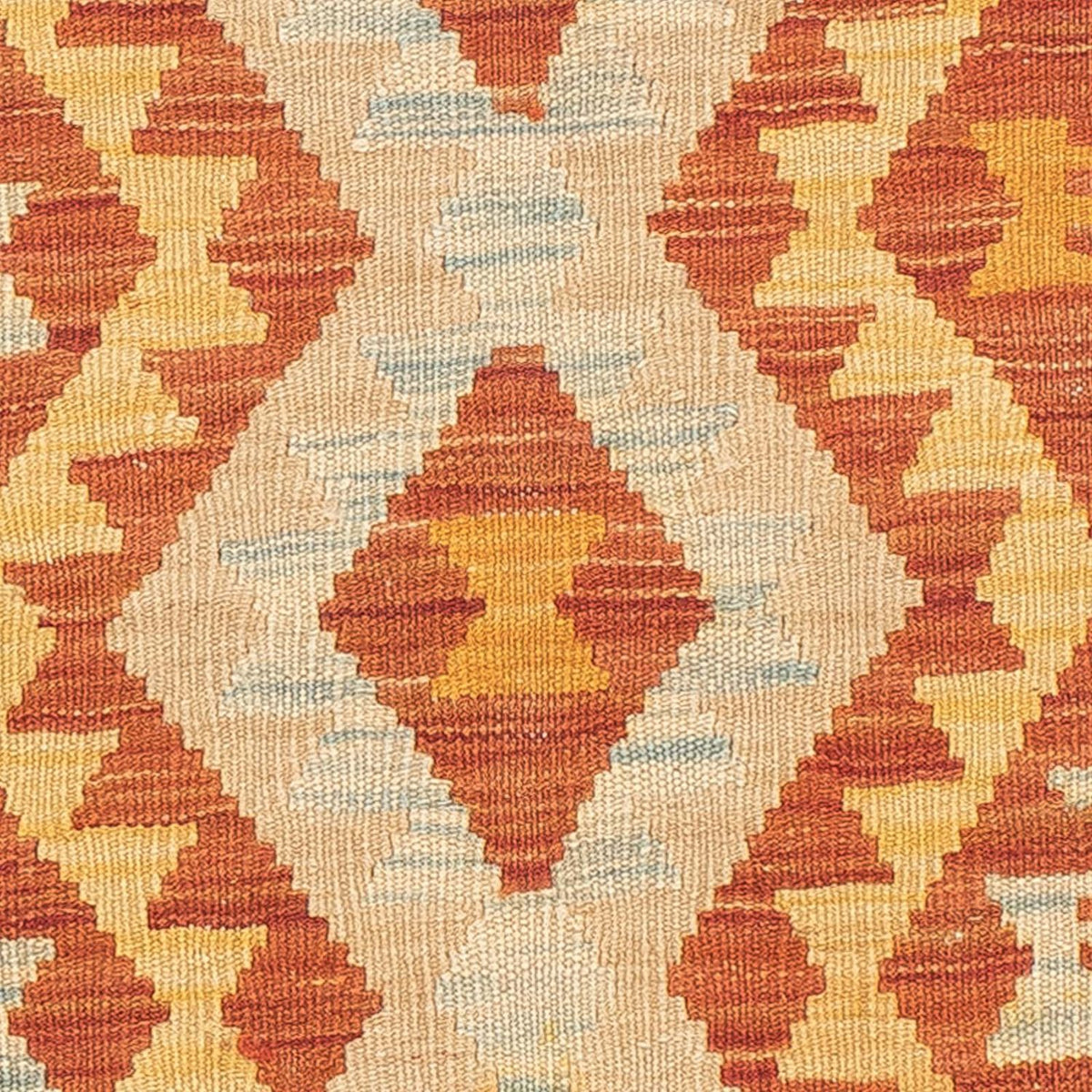 Løber Kelim Carpet - Splash - 200 x 62 cm - rust
