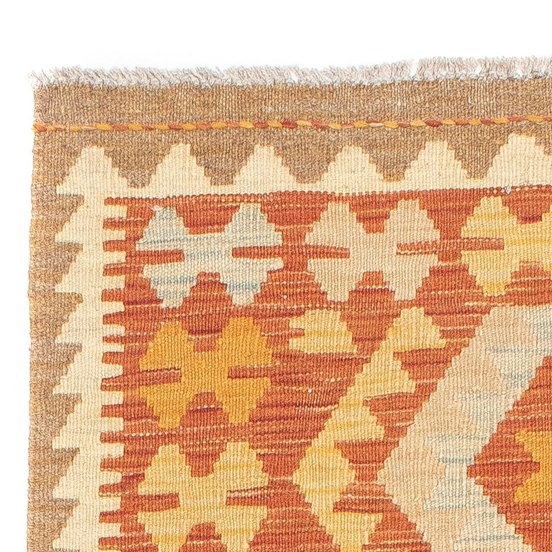 Løber Kelim Carpet - Splash - 200 x 62 cm - rust