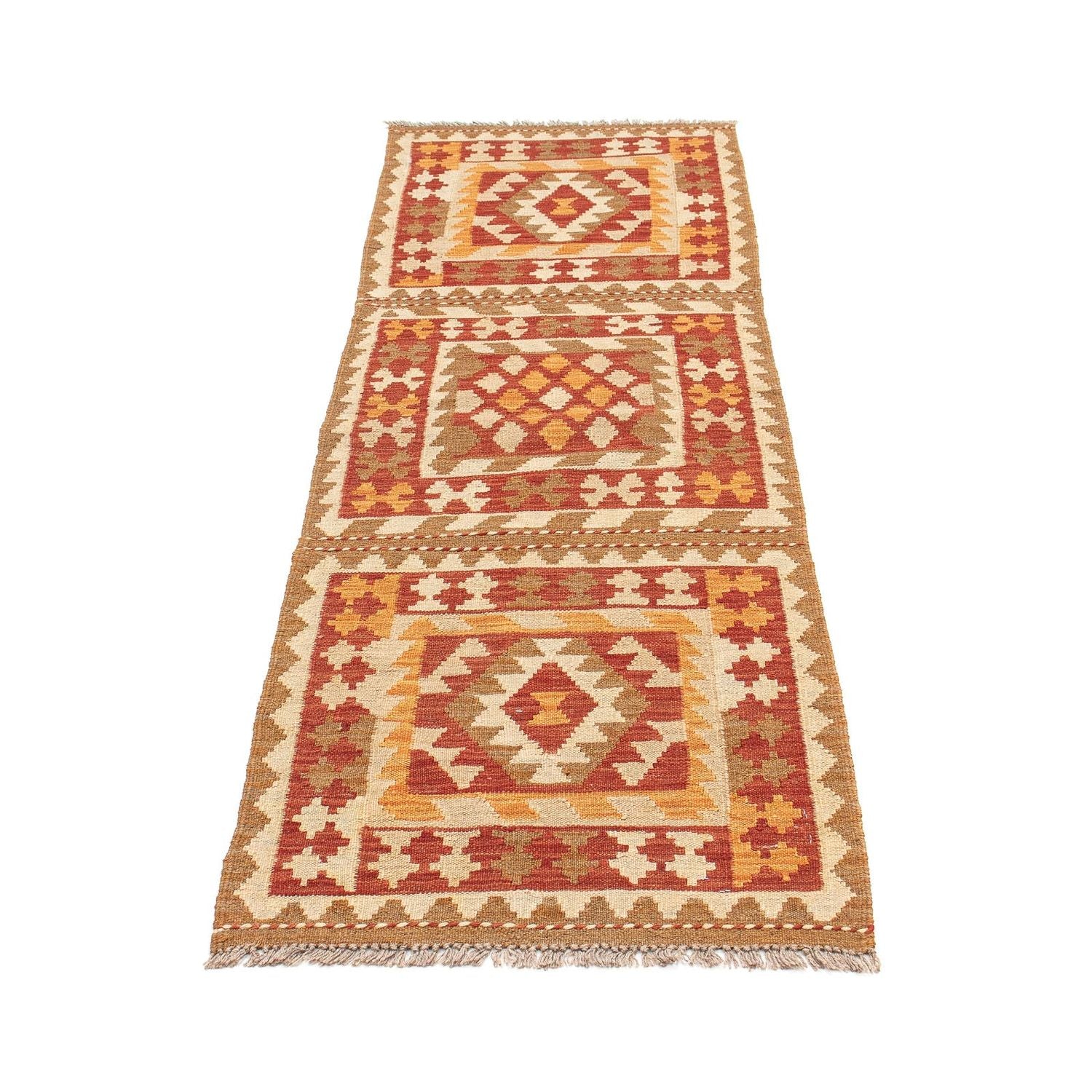 Løber Kelim Carpet - Splash - 187 x 59 cm - flerfarvet