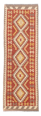 Løber Kelim Carpet - Splash - 200 x 66 cm - rød