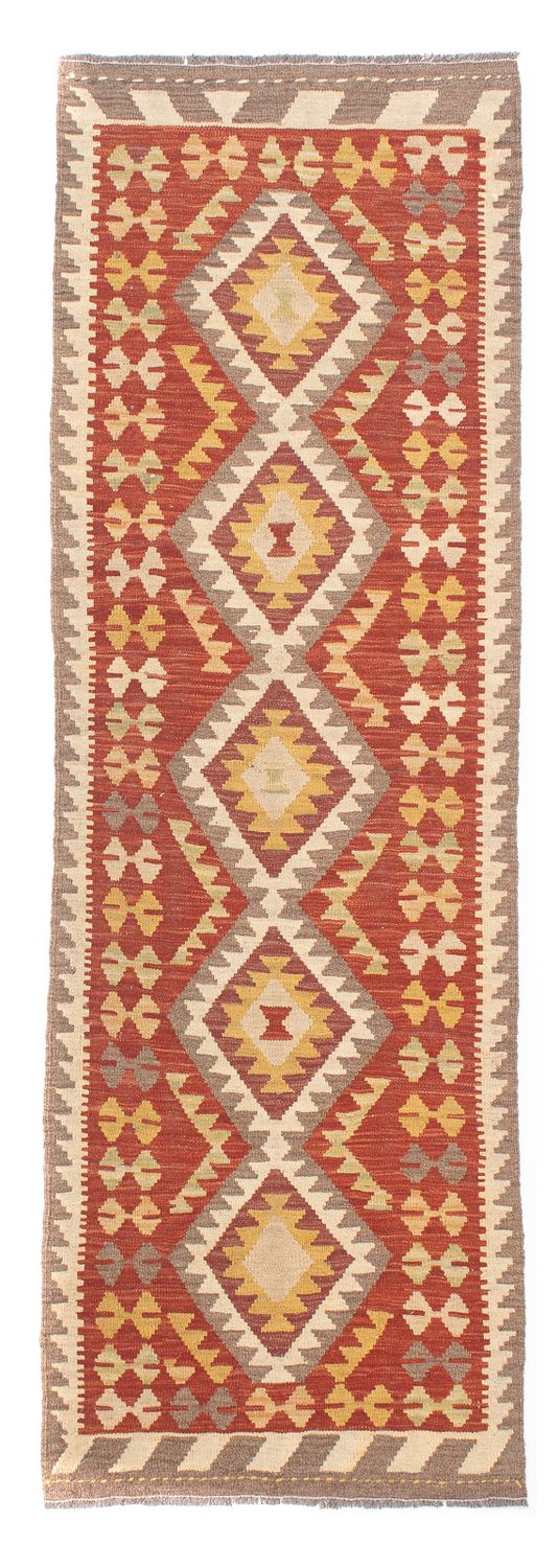 Løber Kelim Carpet - Splash - 200 x 66 cm - rød