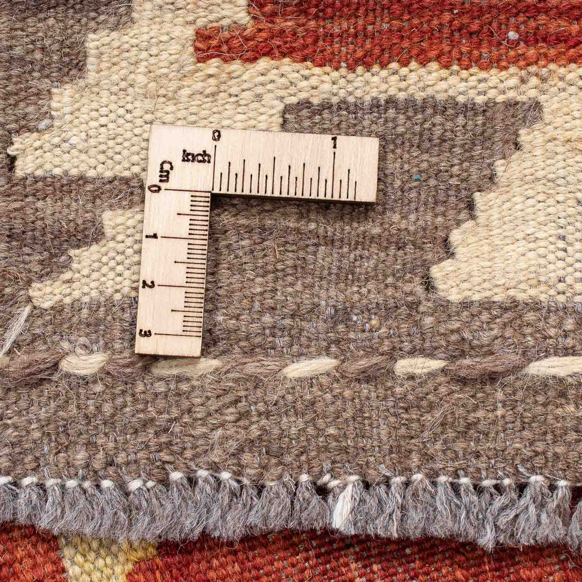 Løber Kelim Carpet - Splash - 200 x 66 cm - rød