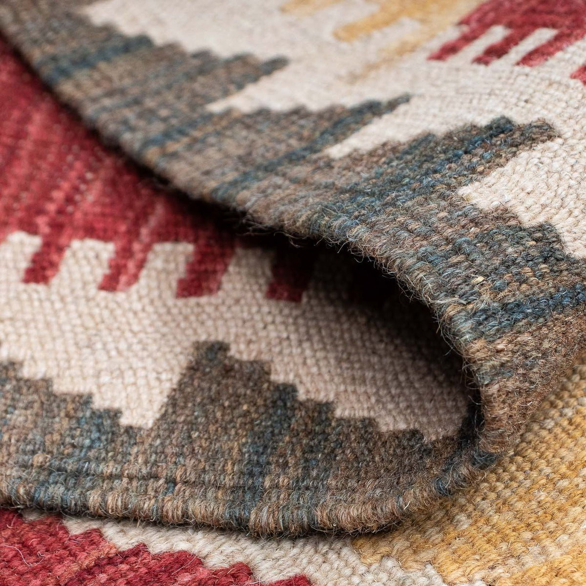 Løber Kelim Carpet - Splash - 203 x 69 cm - flerfarvet