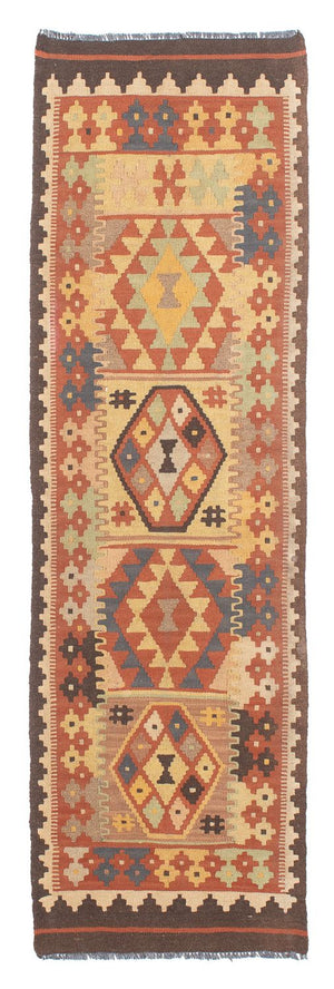 Løber Kelim Carpet - Splash - 204 x 59 cm - flerfarvet