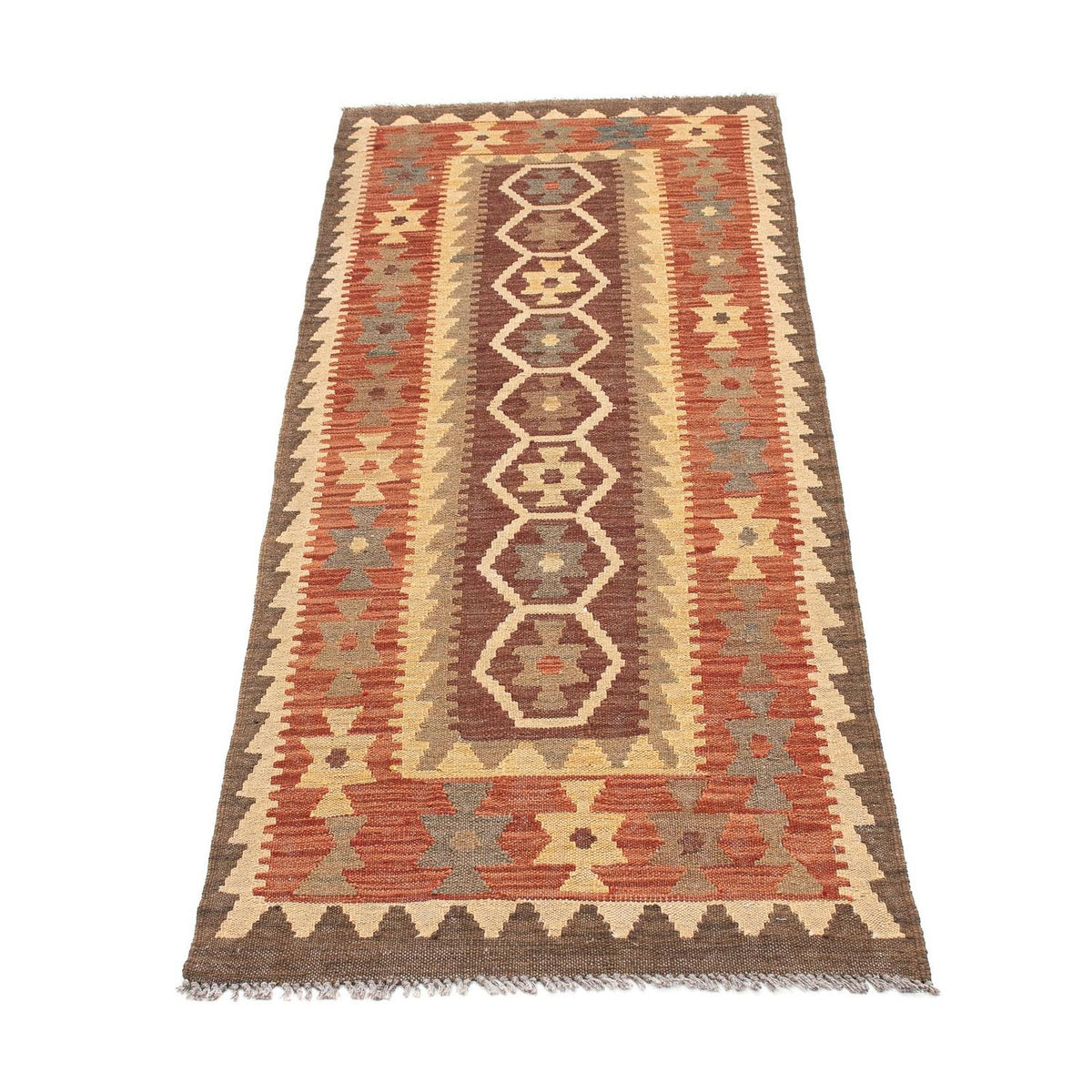 Løber Kelim Carpet - Splash - 201 x 67 cm - flerfarvet