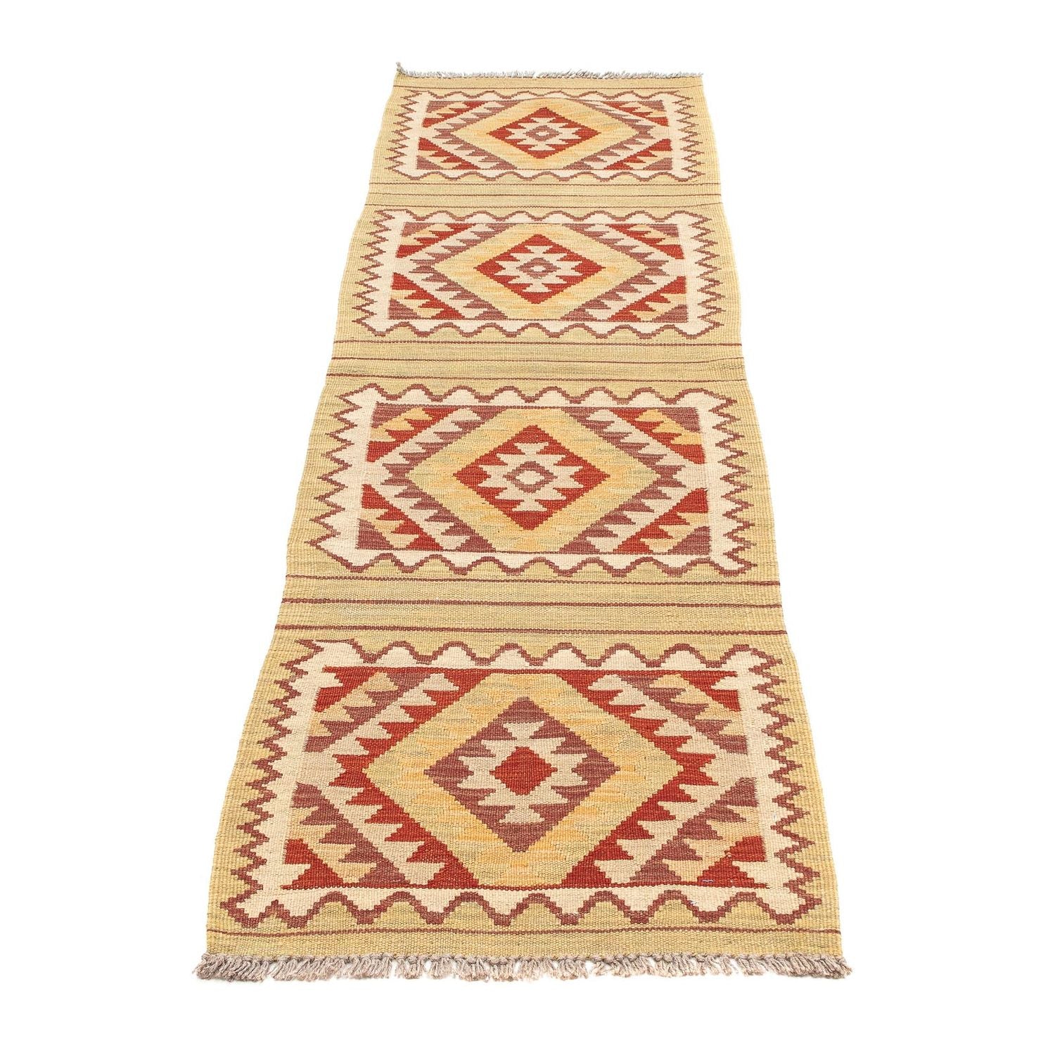 Løber Kelim Carpet - Splash - 201 x 54 cm - flerfarvet