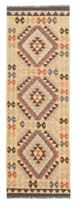 Løber Kelim Carpet - Splash - 198 x 63 cm - beige