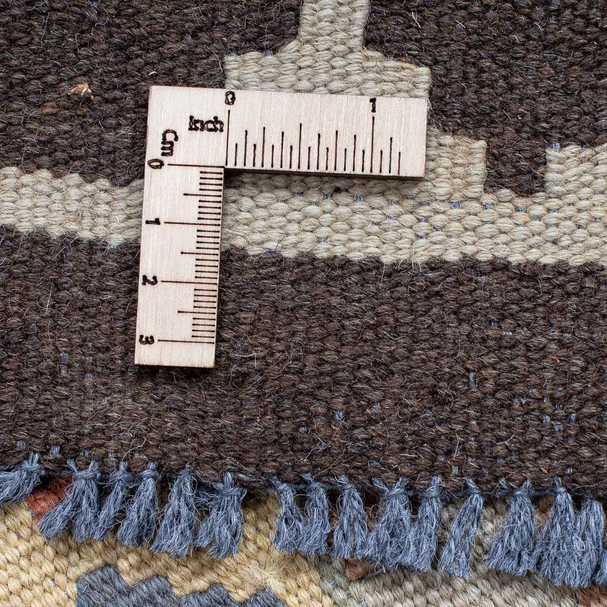 Løber Kelim Carpet - Splash - 198 x 63 cm - beige