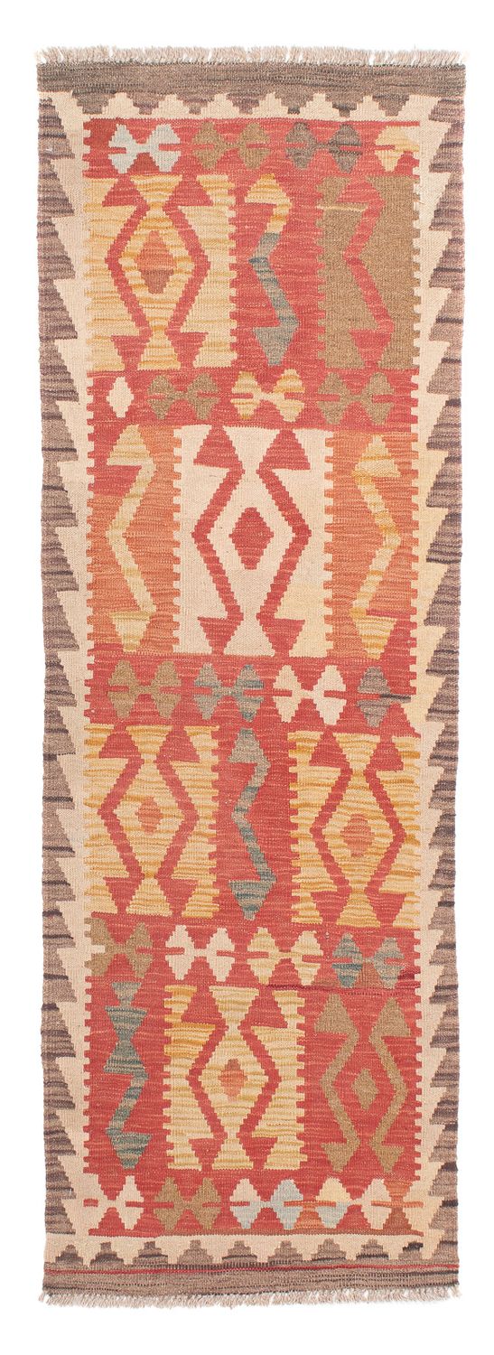 Løber Kelim Carpet - Splash - 186 x 68 cm - rød