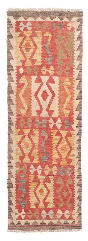 Løber Kelim Carpet - Splash - 186 x 68 cm - rød