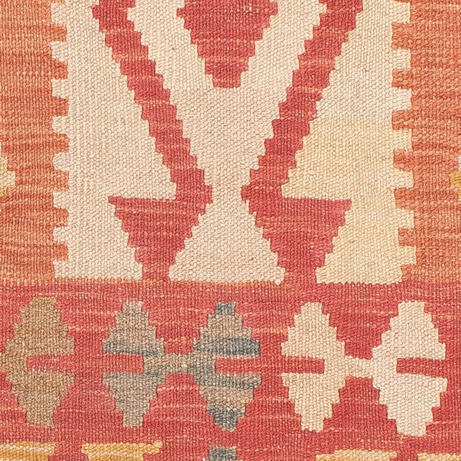 Løber Kelim Carpet - Splash - 186 x 68 cm - rød