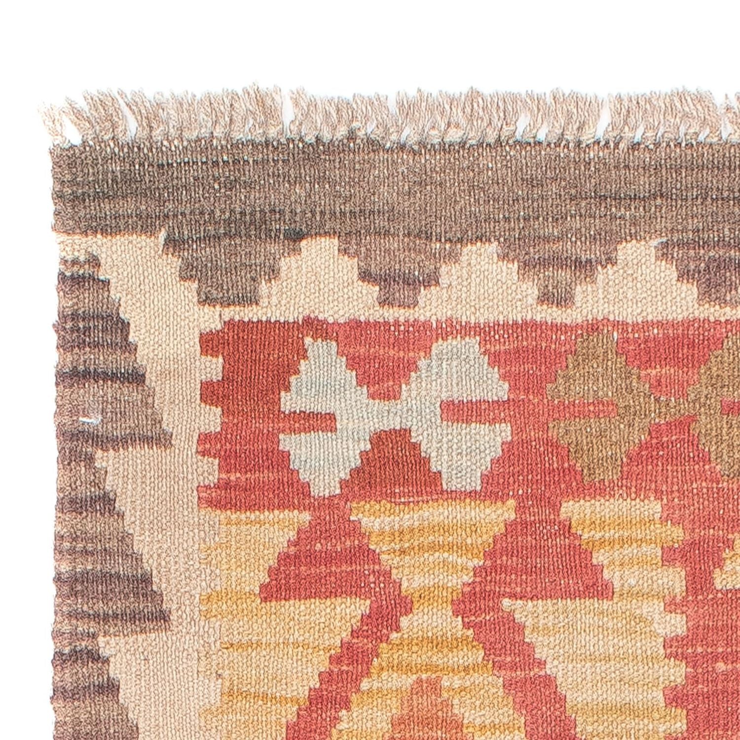 Løber Kelim Carpet - Splash - 186 x 68 cm - rød