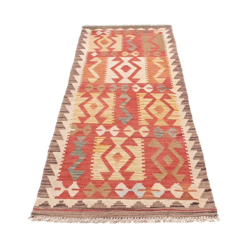 Løber Kelim Carpet - Splash - 186 x 68 cm - rød