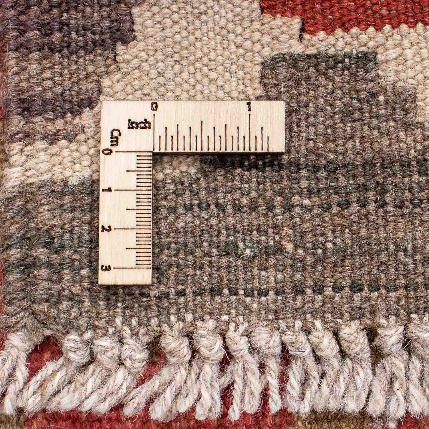 Løber Kelim Carpet - Splash - 186 x 68 cm - rød