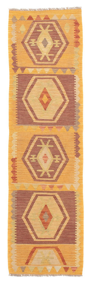 Løber Kelim Carpet - Splash - 191 x 52 cm - guld