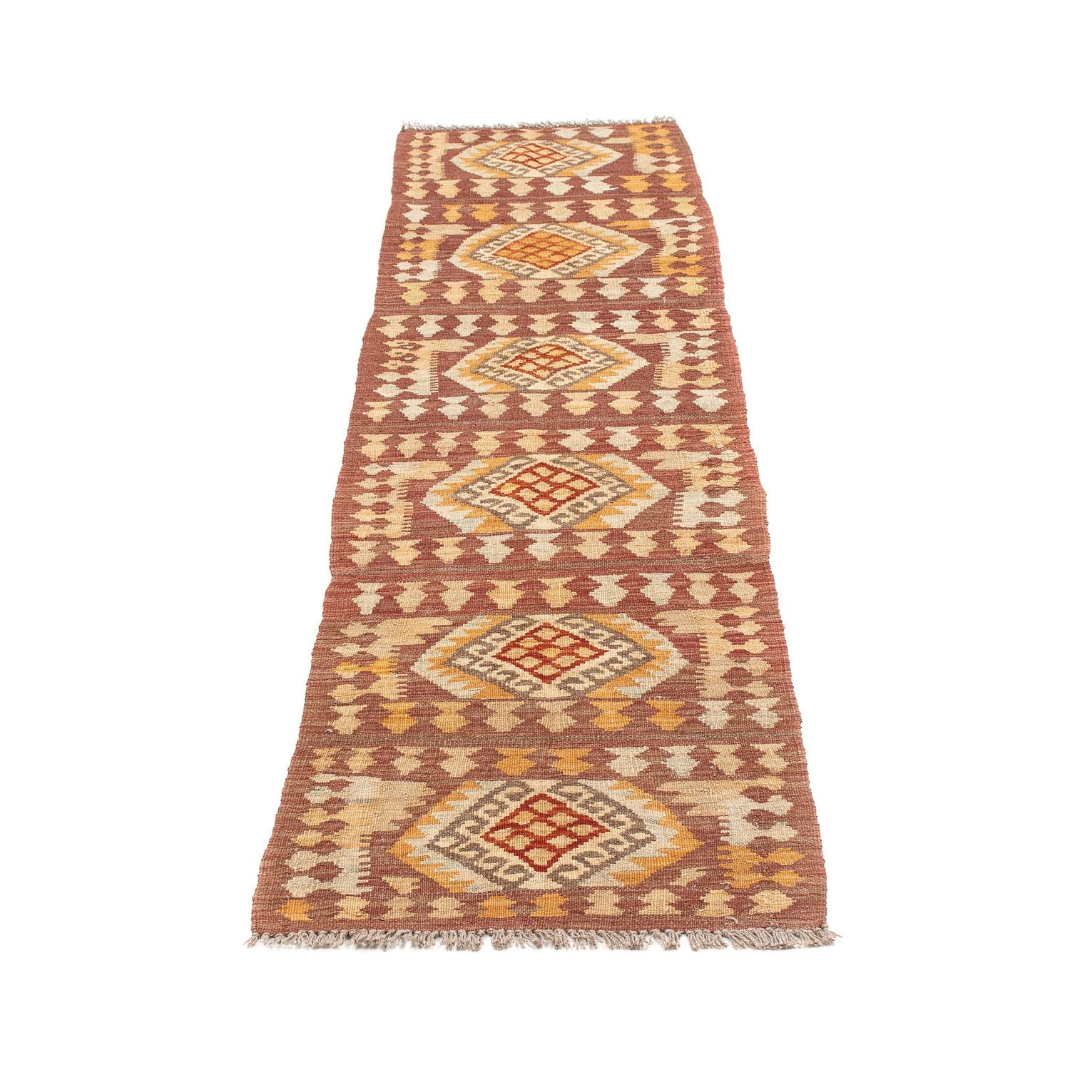Løber Kelim Carpet - Splash - 248 x 49 cm - flerfarvet