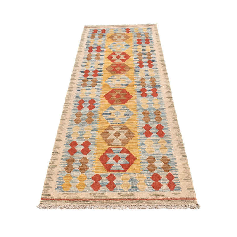 Løber Kelim Carpet - Splash - 214 x 65 cm - flerfarvet