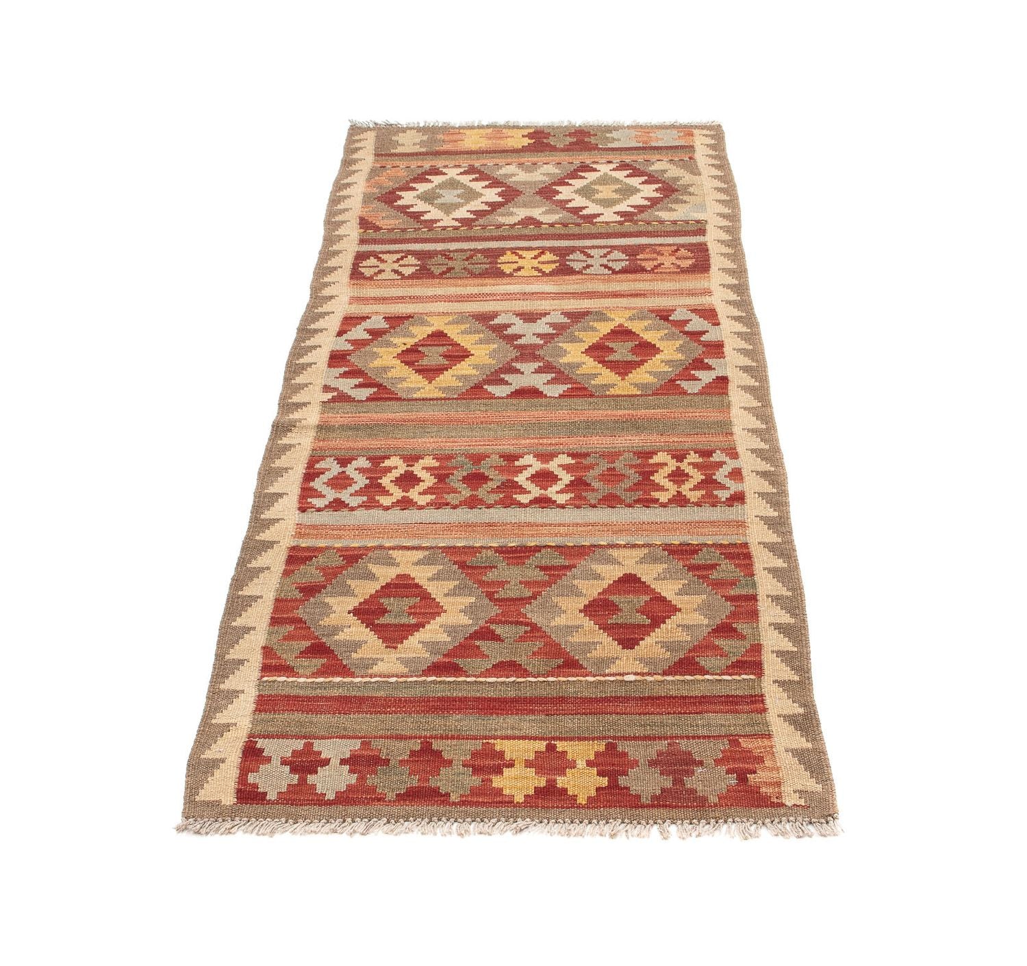Løber Kelim Carpet - Splash - 186 x 71 cm - flerfarvet