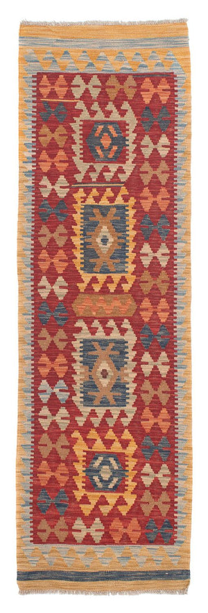Løber Kelim Carpet - Splash - 214 x 63 cm - flerfarvet