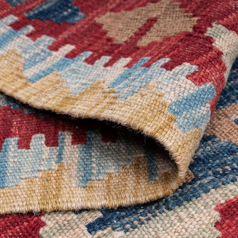 Løber Kelim Carpet - Splash - 214 x 63 cm - flerfarvet