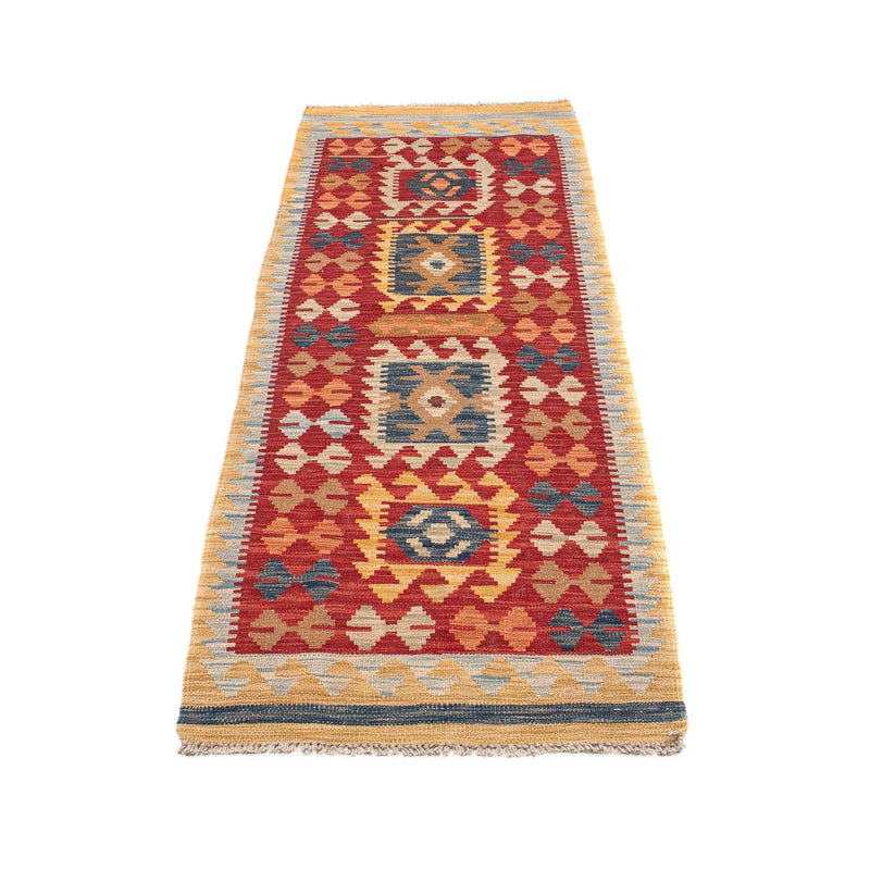 Løber Kelim Carpet - Splash - 214 x 63 cm - flerfarvet