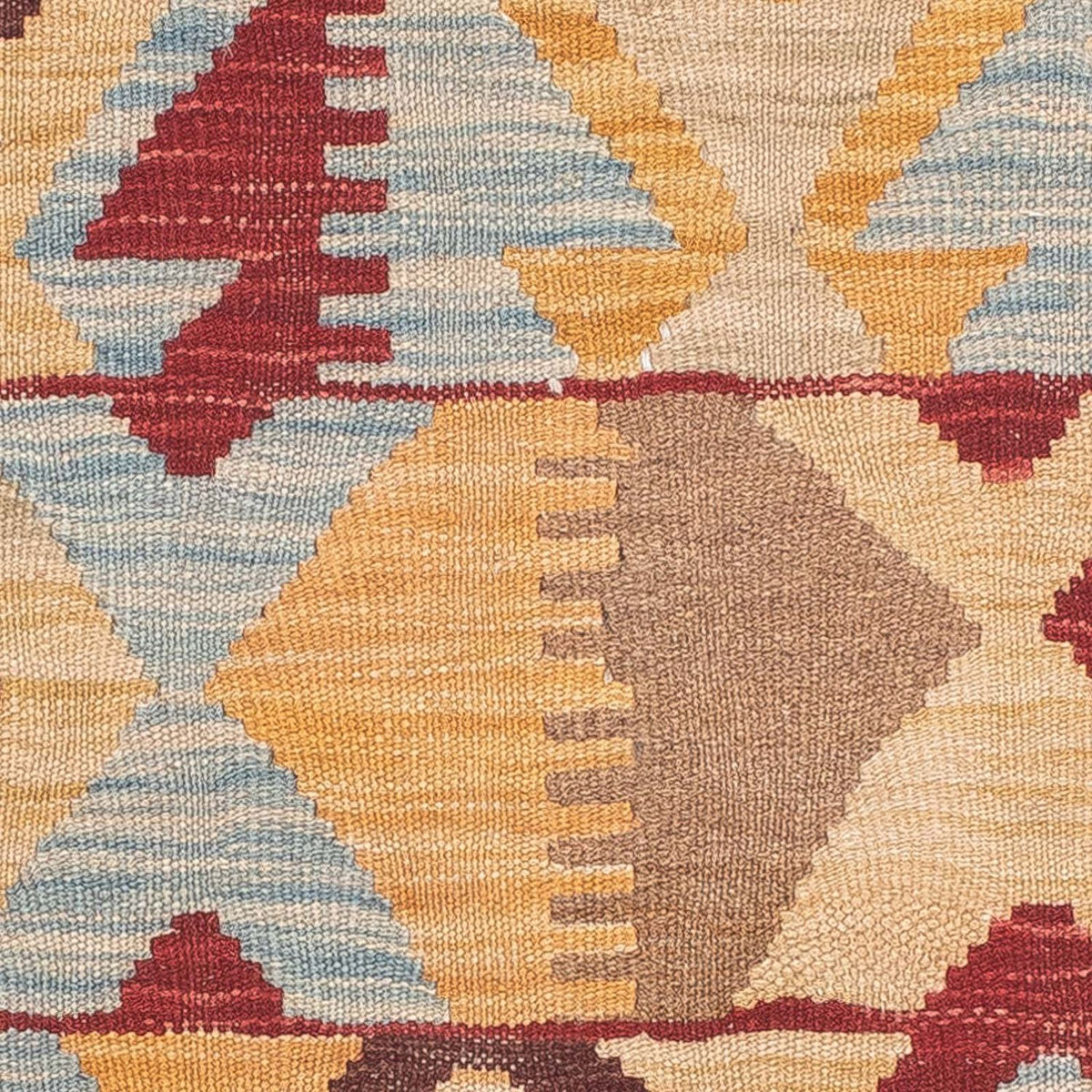 Løber Kelim Carpet - Splash - 203 x 68 cm - lys brun