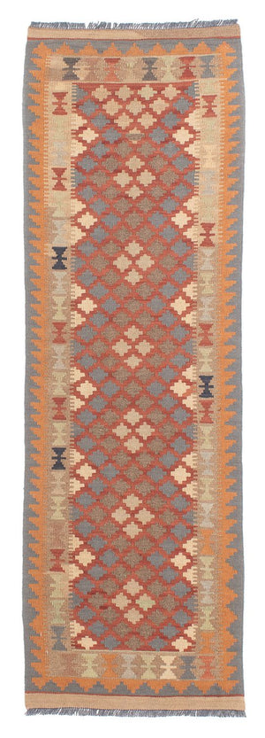Løber Kelim Carpet - Splash - 199 x 57 cm - flerfarvet