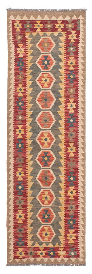 Løber Kelim Carpet - Splash - 211 x 63 cm - flerfarvet