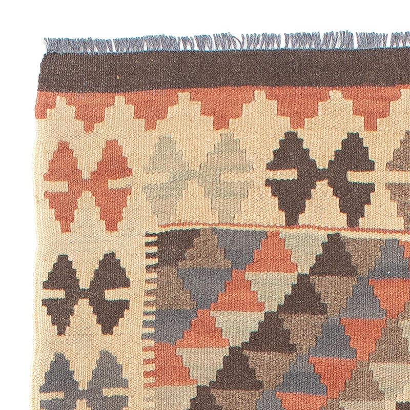 Løber Kelim Carpet - Splash - 173 x 70 cm - lys brun