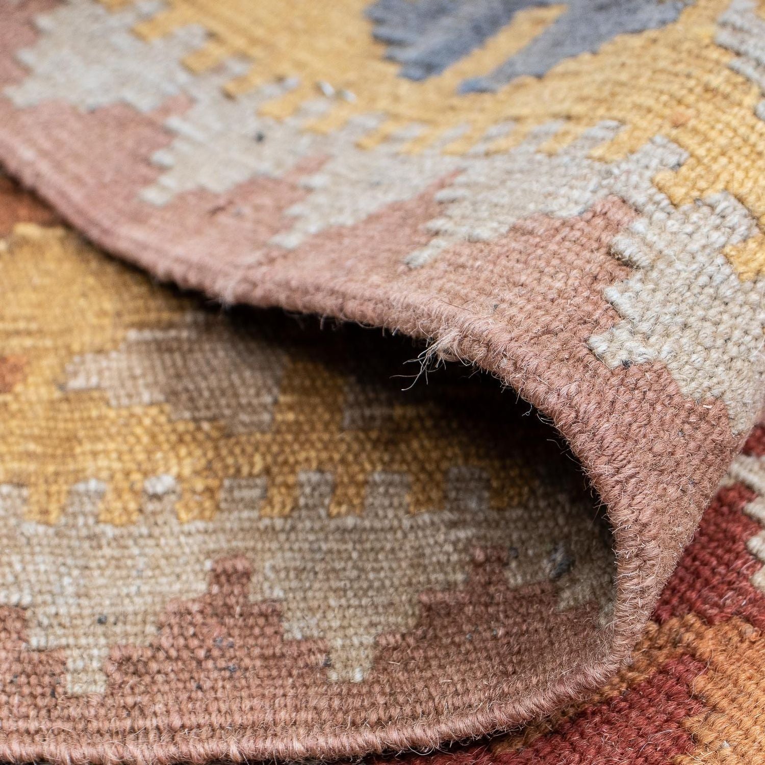 Løber Kelim Carpet - Splash - 197 x 62 cm - flerfarvet