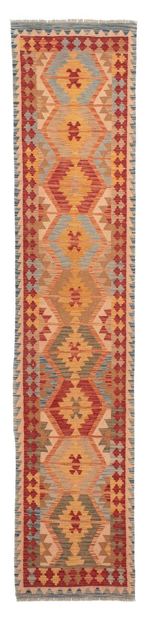 Løber Kelim Carpet - Splash - 389 x 81 cm - flerfarvet