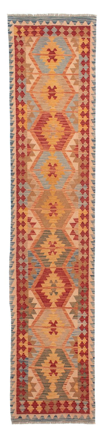 Løber Kelim Carpet - Splash - 389 x 81 cm - flerfarvet