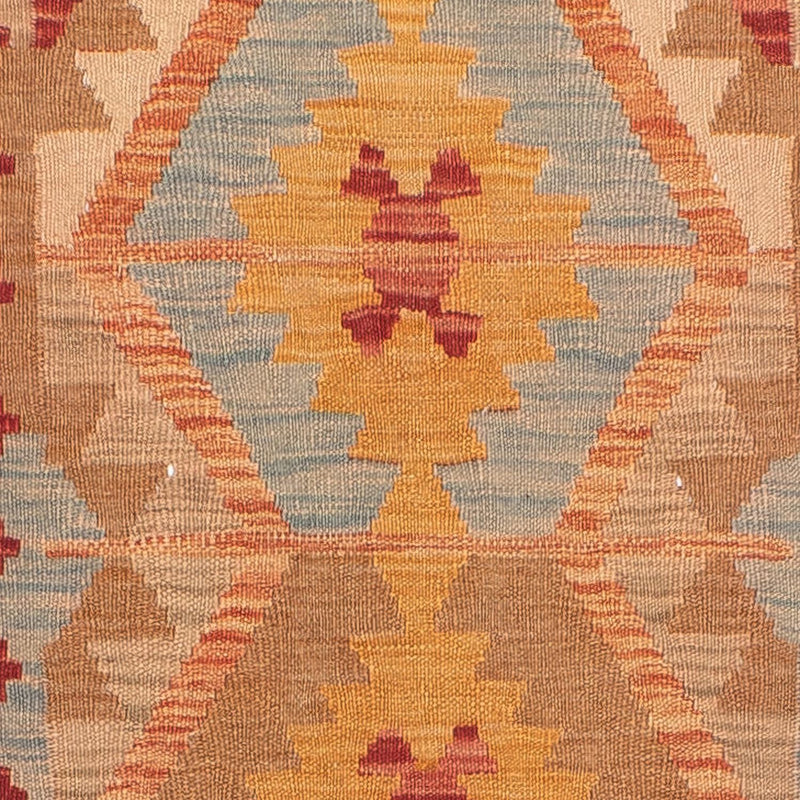 Løber Kelim Carpet - Splash - 389 x 81 cm - flerfarvet