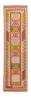 Løber Kelim Carpet - Splash - 306 x 82 cm - lysrød