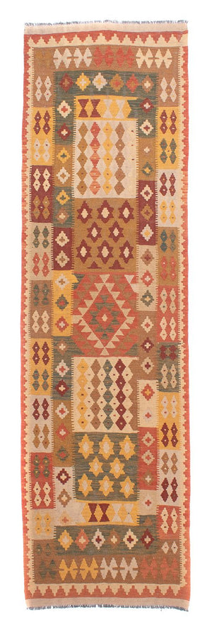 Løber Kelim Carpet - Splash - 320 x 88 cm - flerfarvet