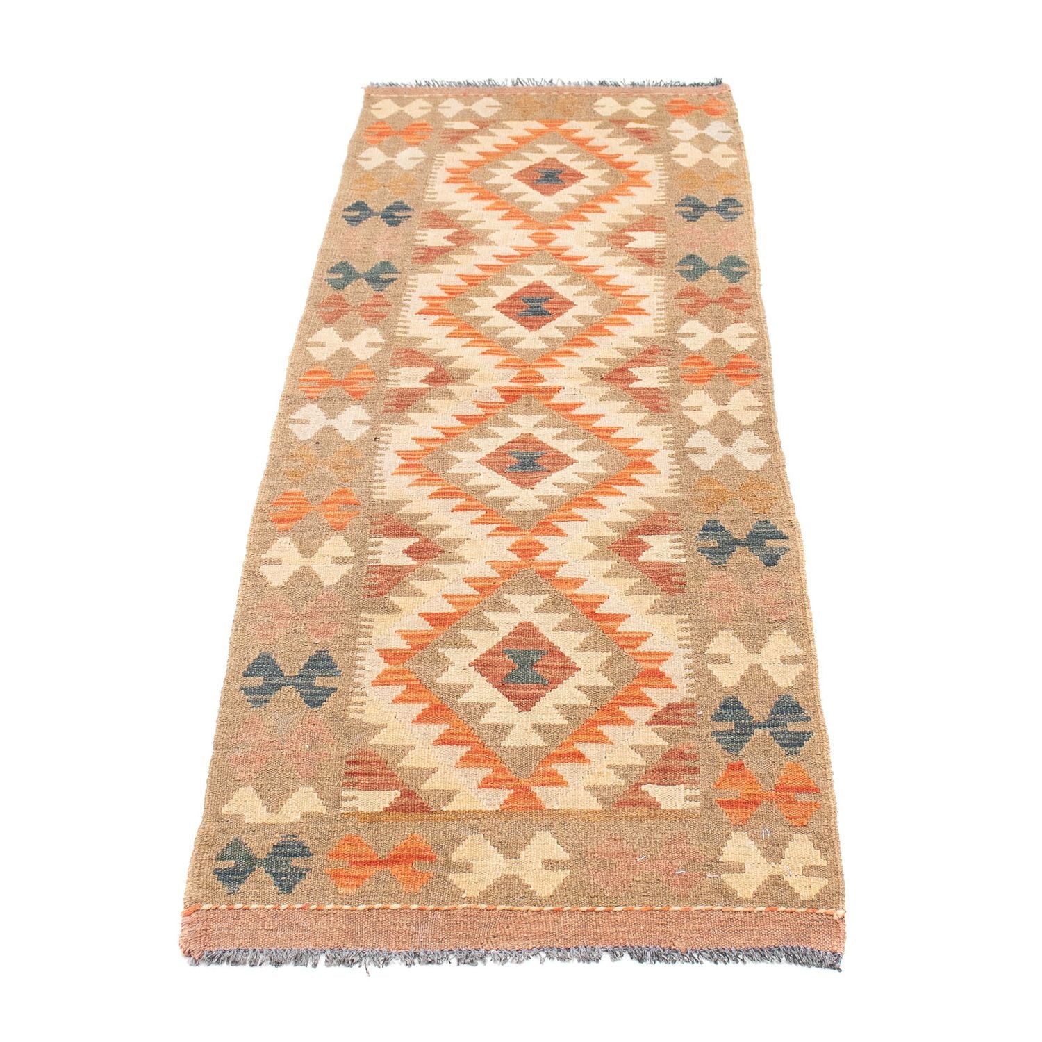 Løber Kelim Carpet - Splash - 192 x 56 cm - flerfarvet