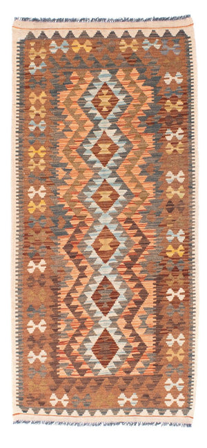 Løber Kelim-tæppe - orientalsk - 199 x 88 cm - lys brun