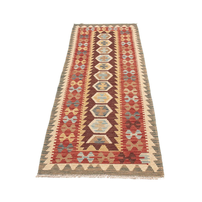 Løber Kelim Carpet - Splash - 198 x 64 cm - flerfarvet