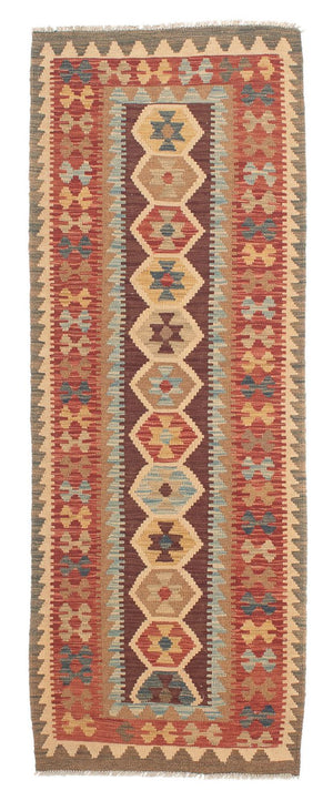 Løber Kelim Carpet - Splash - 200 x 67 cm - flerfarvet