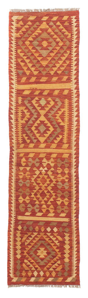 Løber Kelim Carpet - Splash - 190 x 47 cm - rød
