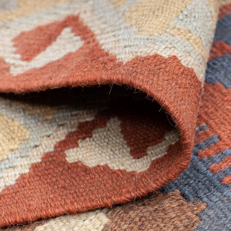 Løber Kelim Carpet - Splash - 182 x 61 cm - rust
