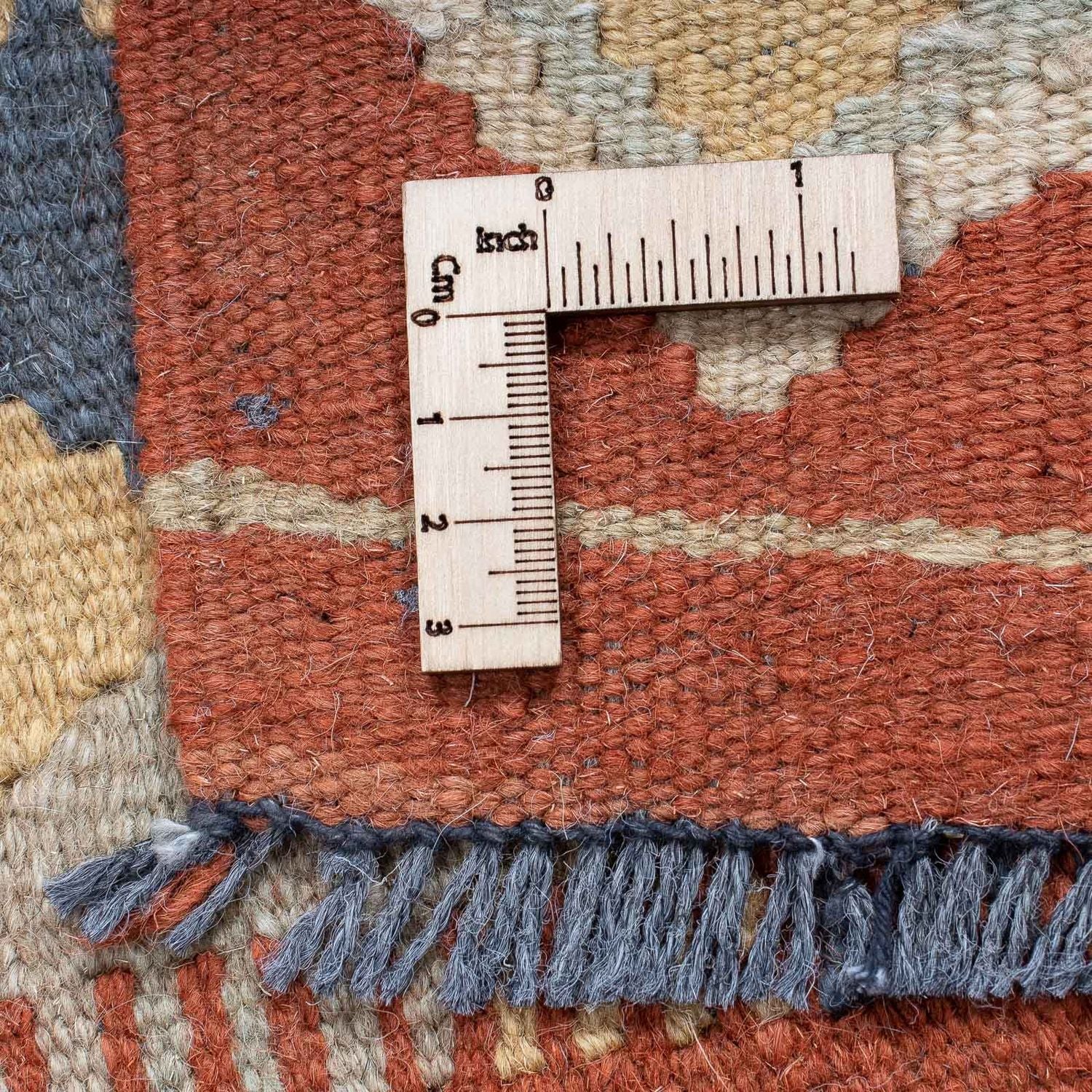 Løber Kelim Carpet - Splash - 182 x 61 cm - rust
