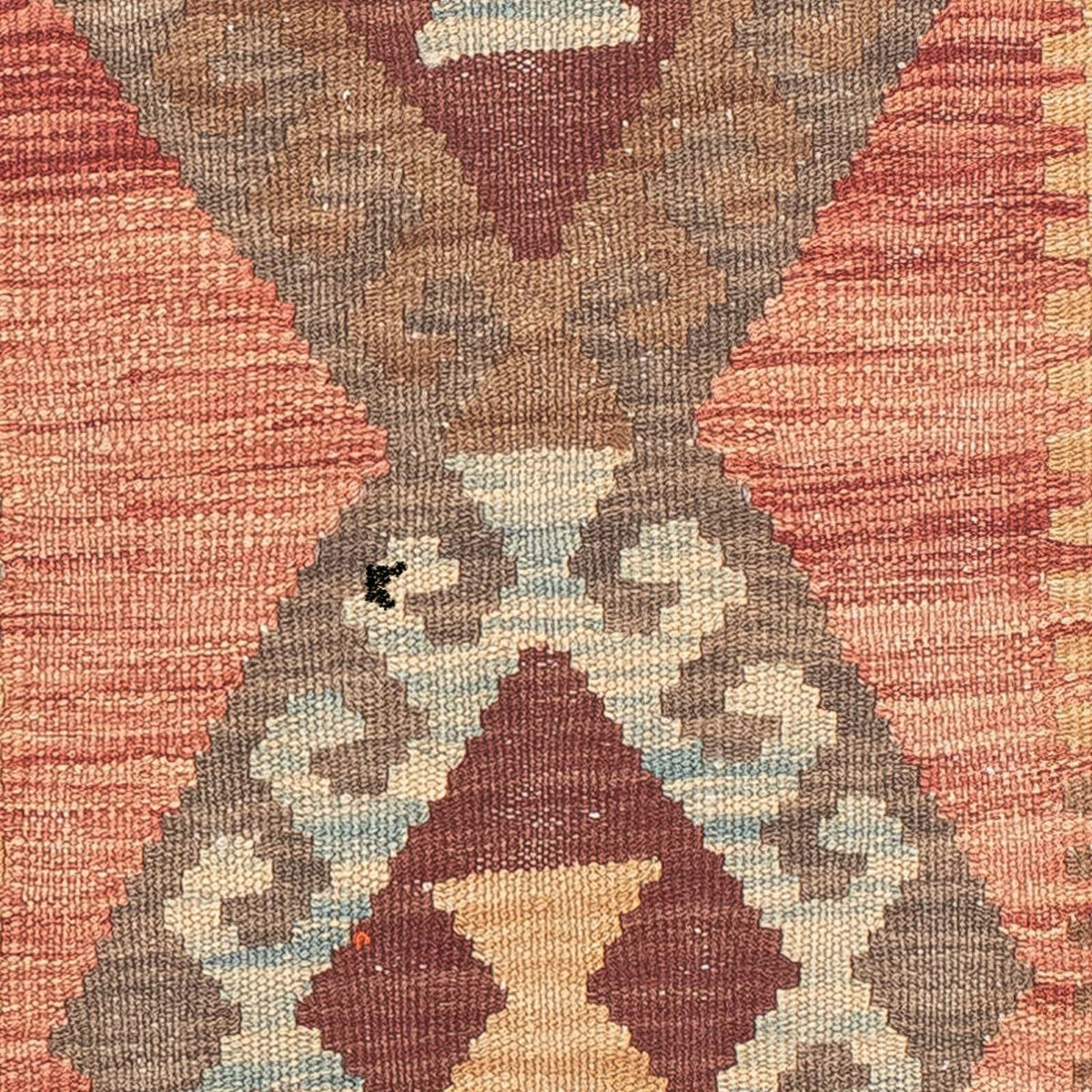 Løber Kelim Carpet - Splash - 202 x 67 cm - lysrød