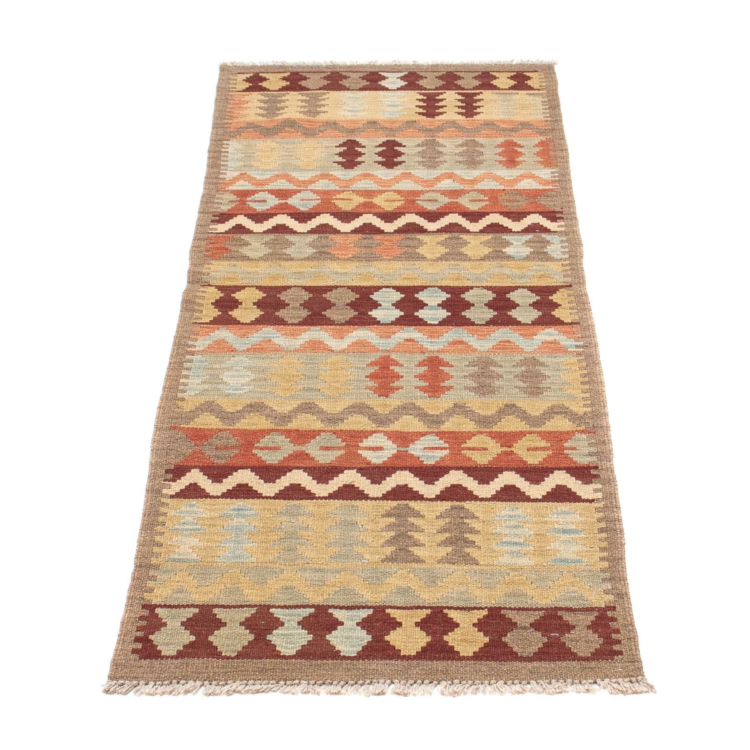 Løber Kelim Carpet - Splash - 200 x 62 cm - flerfarvet