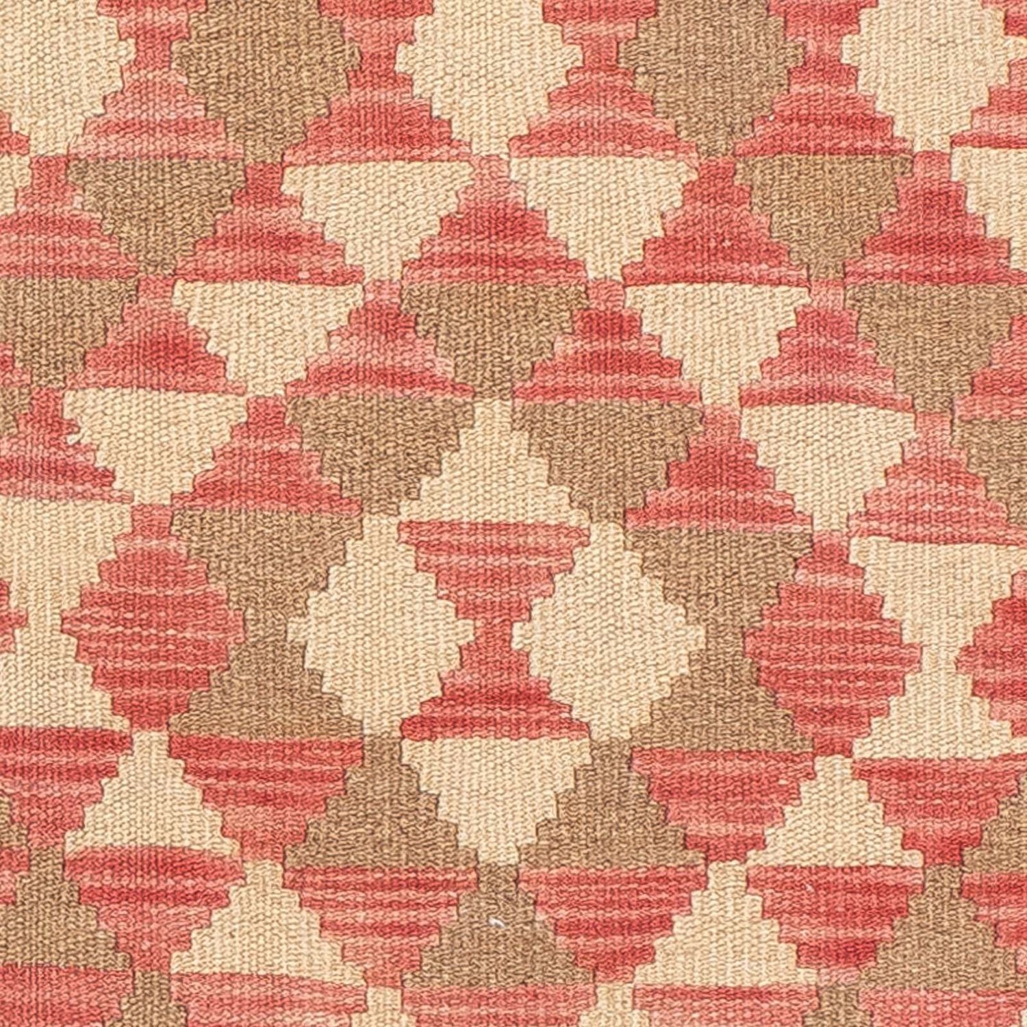 Løber Kelim Carpet - Splash - 203 x 60 cm - lysrød