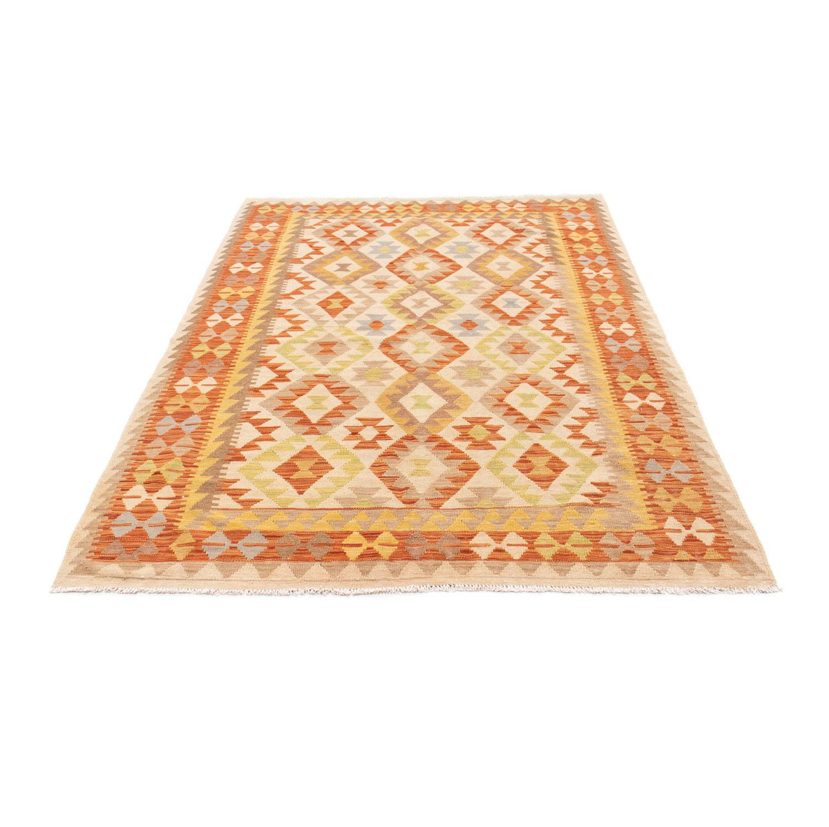 Kelim-tæppe - orientalsk - 218 x 144 cm - beige