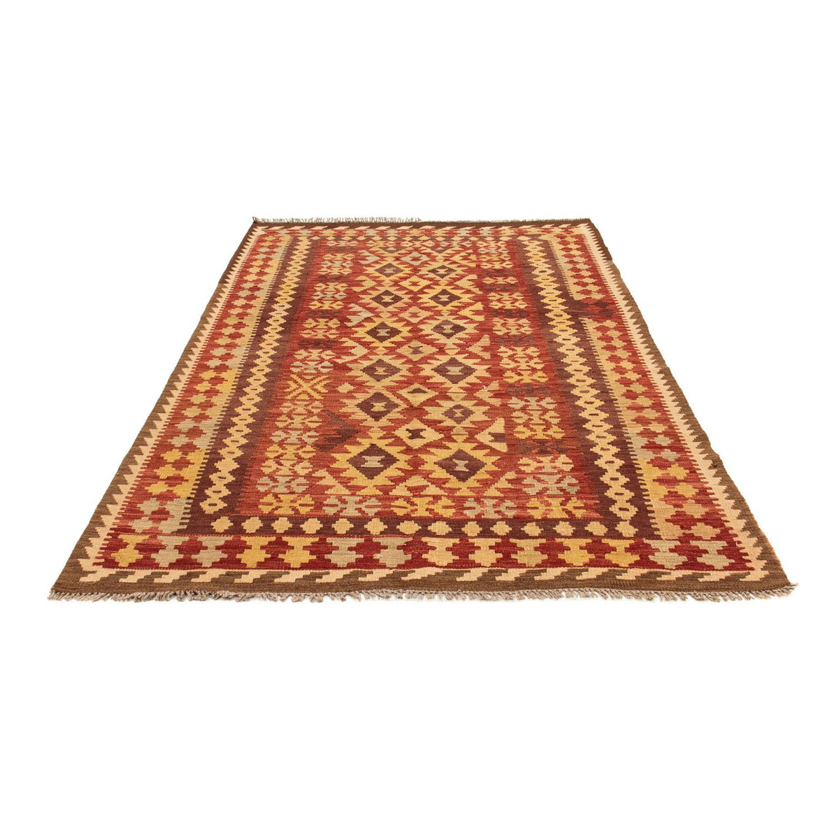 Kelim Carpet - Splash - 195 x 141 cm - flerfarvet