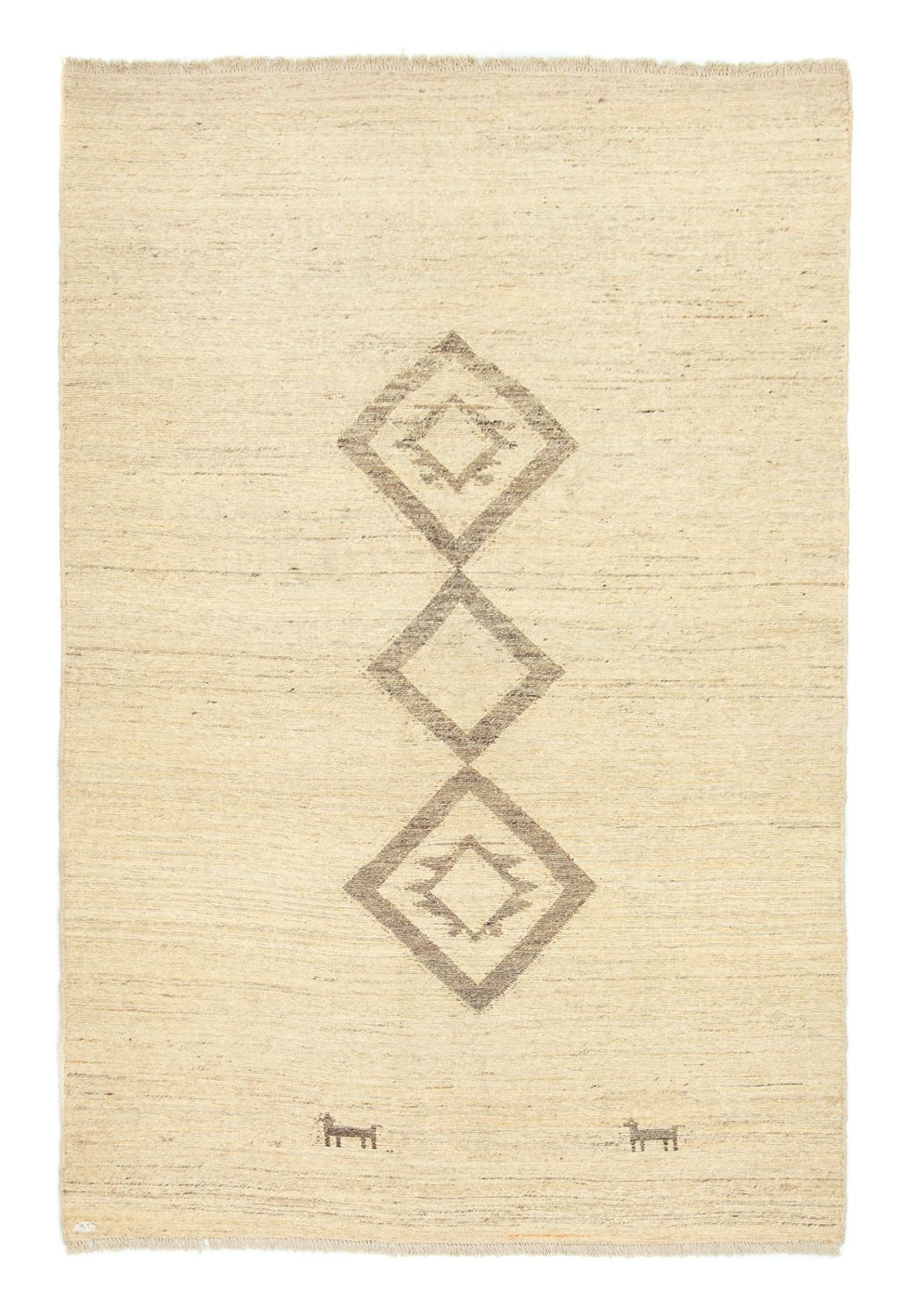 Gabbeh-tæppe - Persisk - 205 x 138 cm - beige