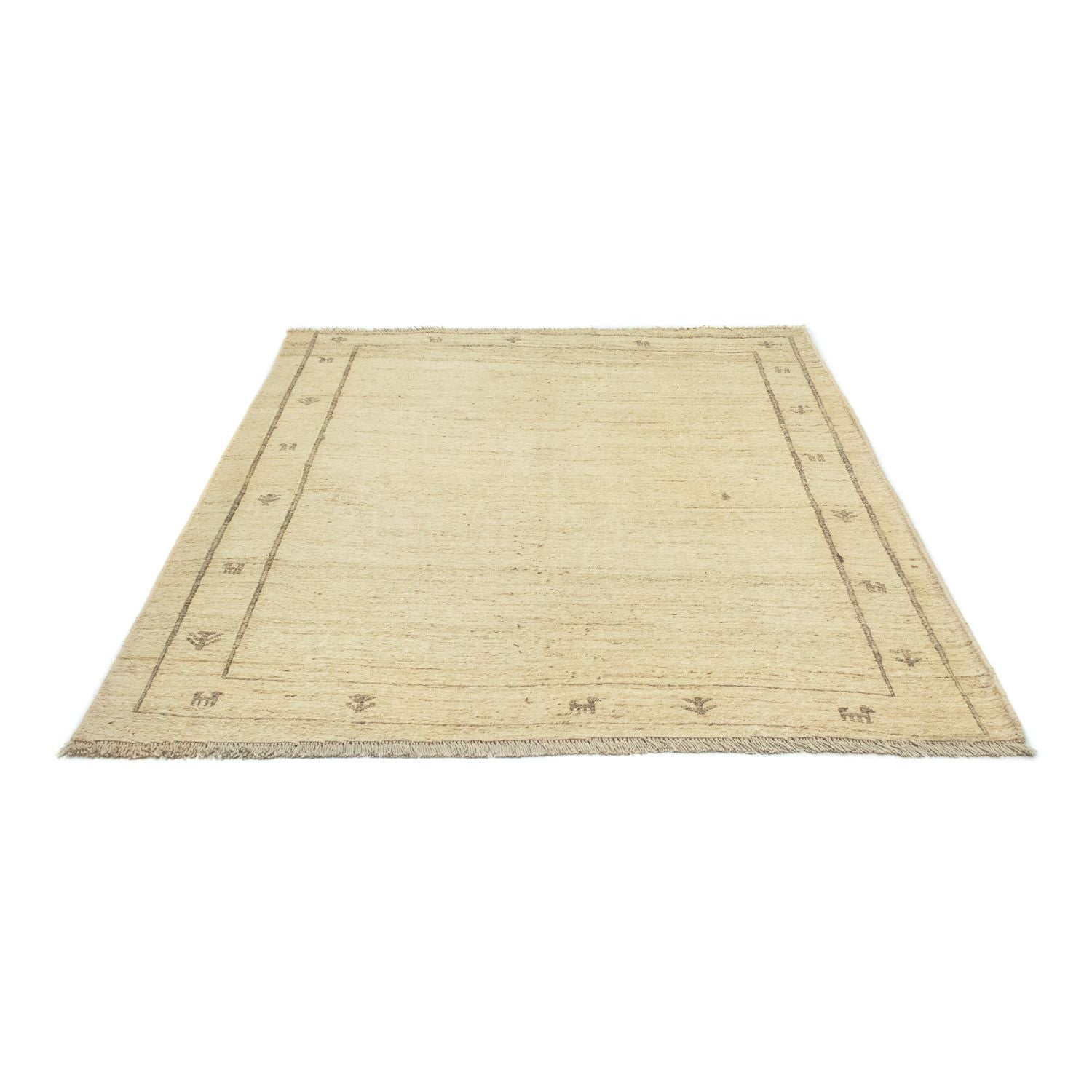 Gabbeh-tæppe - Persisk - 191 x 150 cm - beige